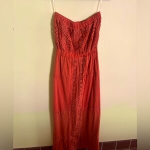 Strapless maxi dress